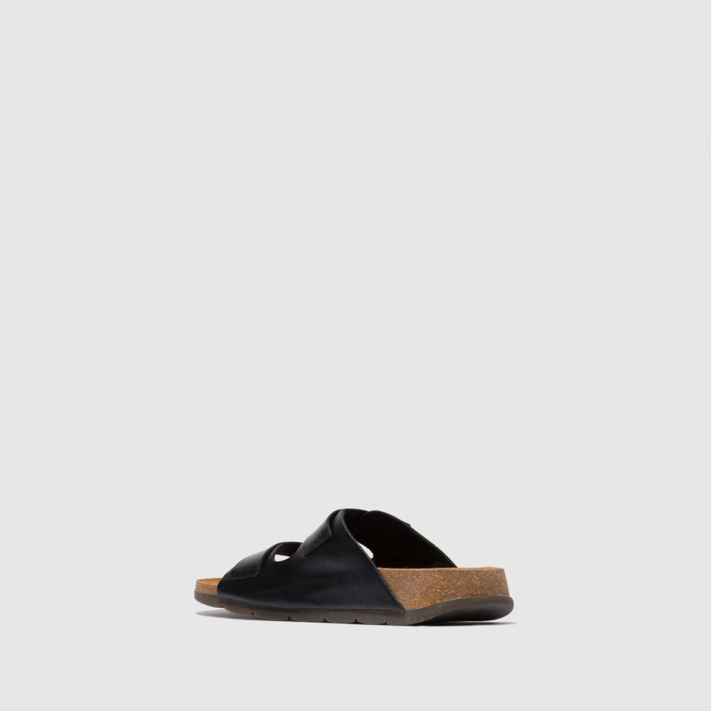 Black Fly London Open Toe Women's Mules | USA18PRBV