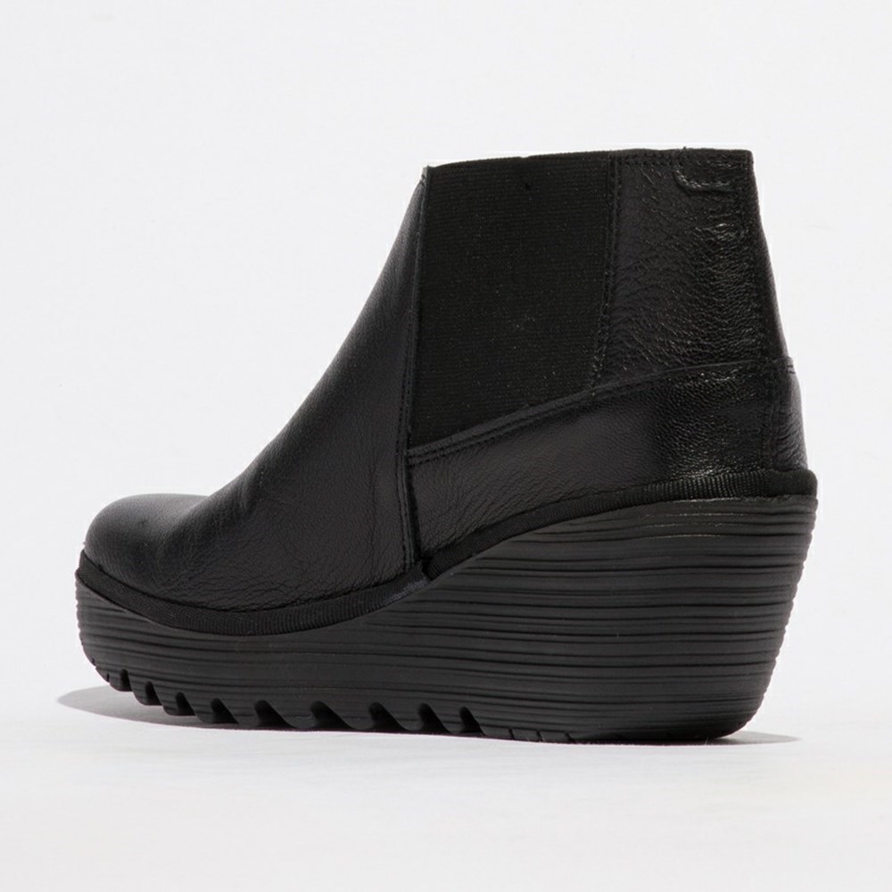 Black Fly London Pull On Women's Wedge | USA39ICYD