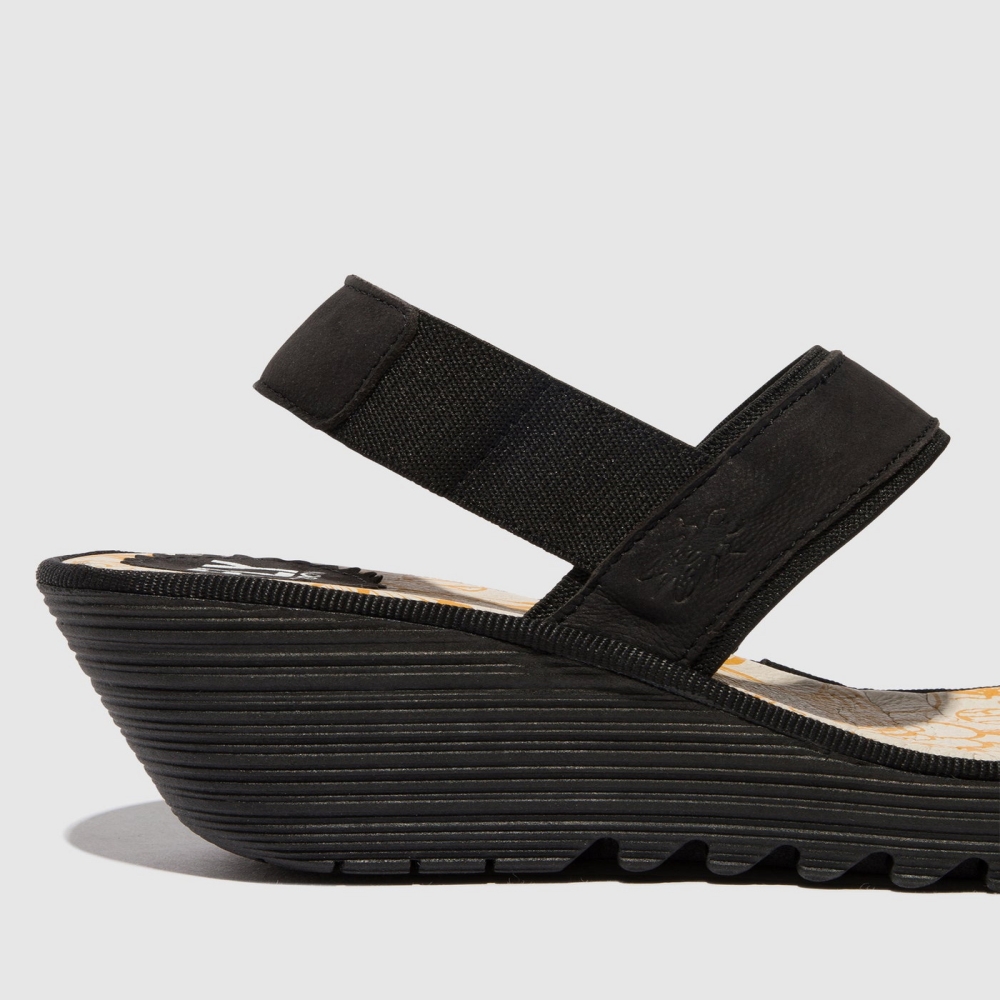 Black Fly London Sling-Back Women's Sandals | USA45AGCB