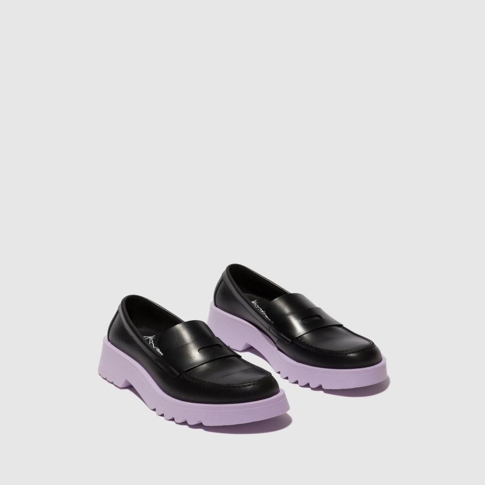 Black Fly London Slip-on Women's Loafers | USA02HMAY