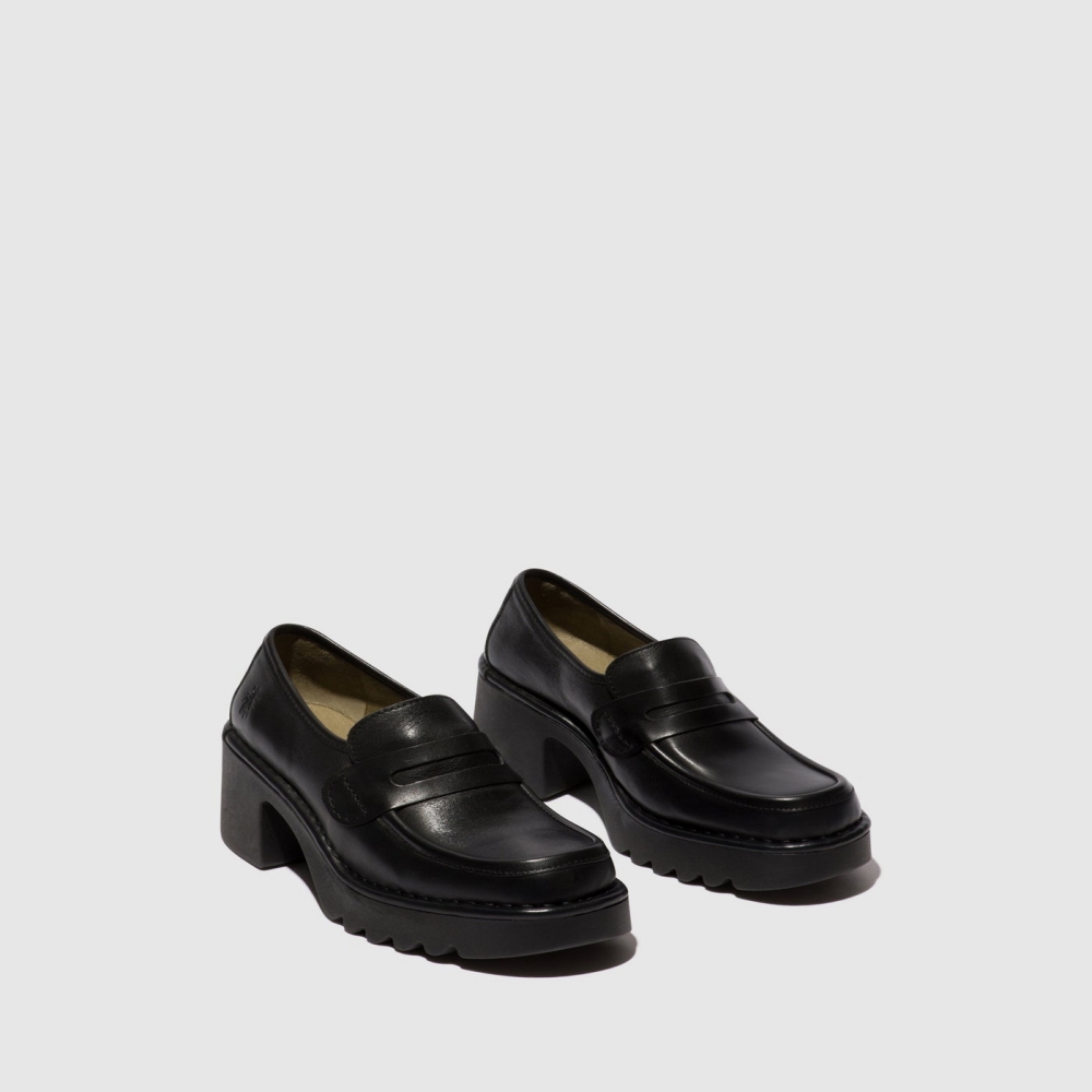 Black Fly London Slip-on Women's Loafers | USA75AFJR