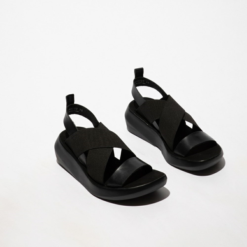 Black Fly London Slip-on Women's Sandals | USA48TNQK