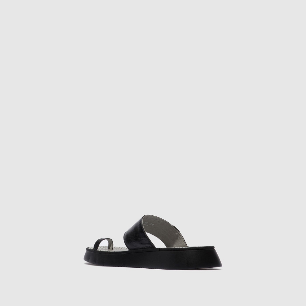 Black Fly London Strappy Women's Sandals | USA02XFMO