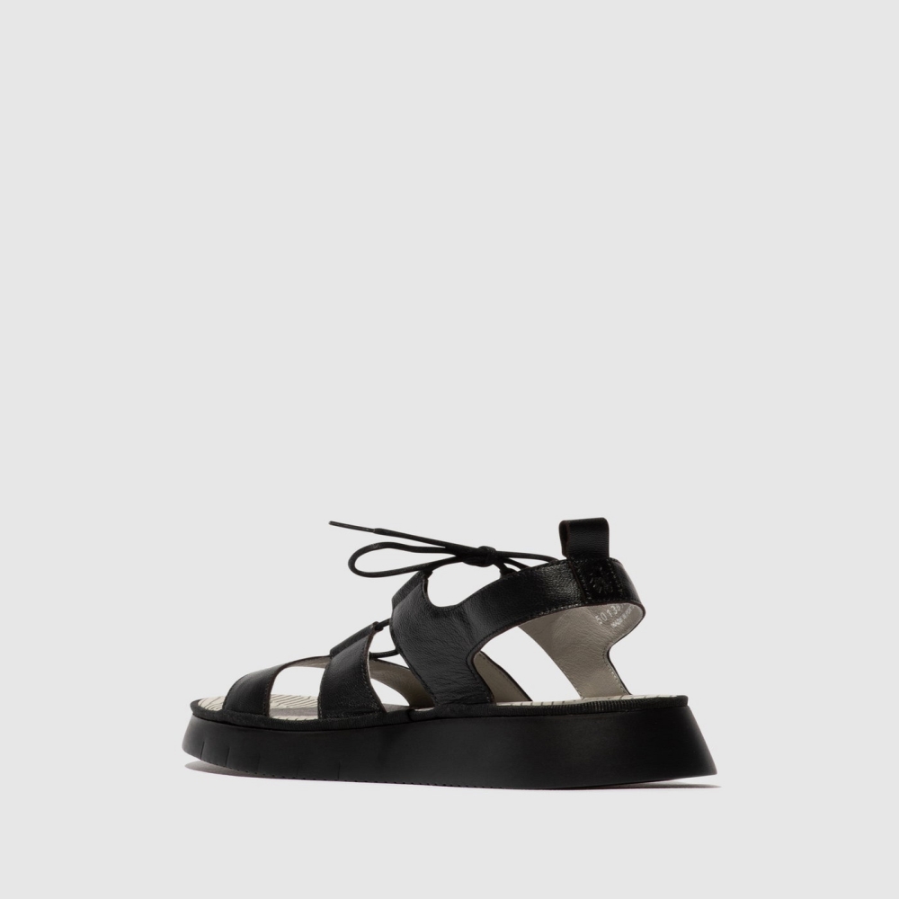 Black Fly London Strappy Women's Sandals | USA21LXFT