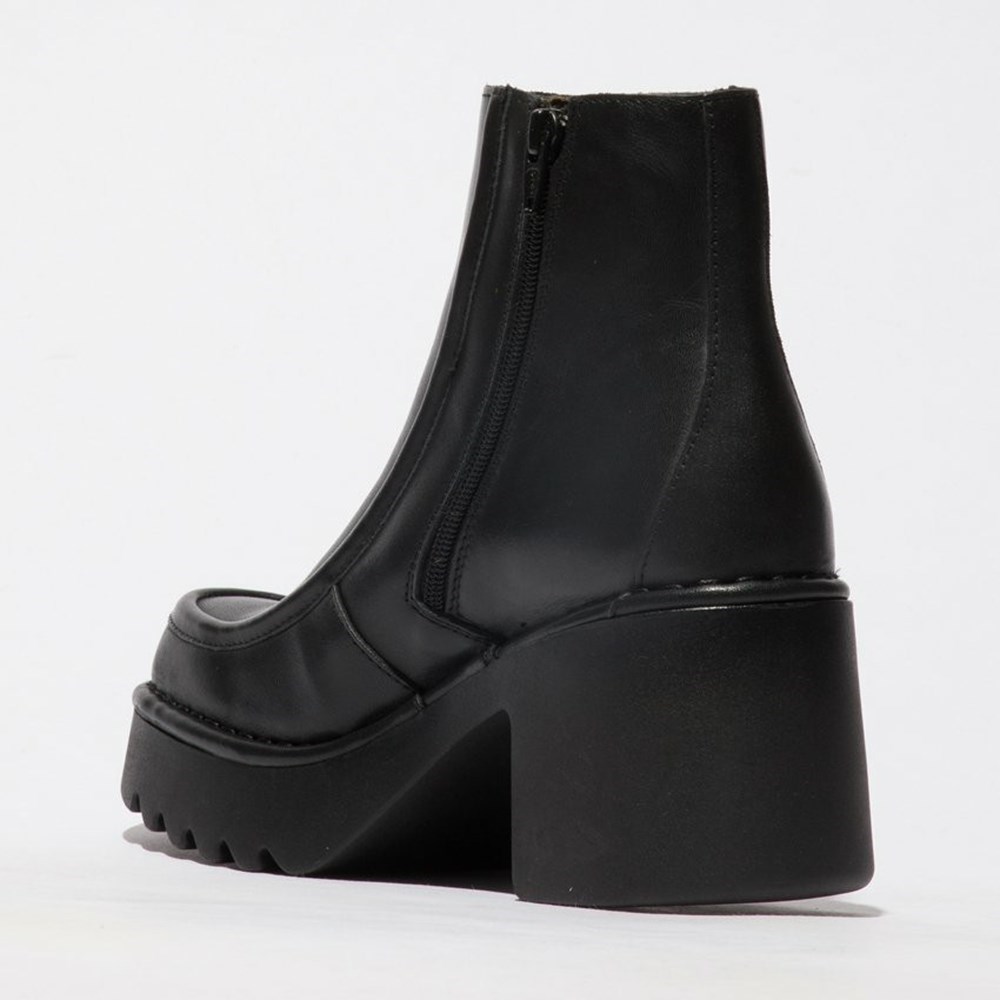 Black Fly London Upper Leather Women's Ankle Boots | USA03RSGT