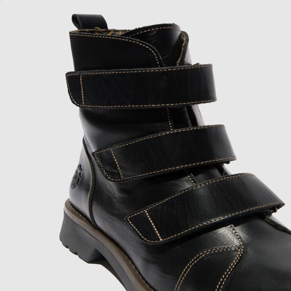 Black Fly London Upper Leather Women's Ankle Boots | USA08DJFI