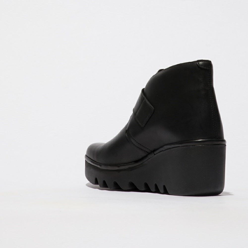 Black Fly London Upper Leather Women's Ankle Boots | USA45WFCE