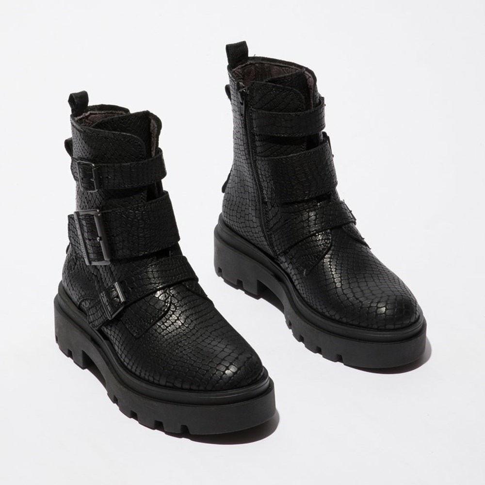 Black Fly London Upper Leather Women's Ankle Boots | USA67AUKR