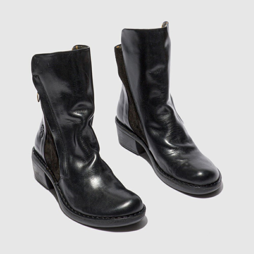 Black Fly London Upper Leather Women's Ankle Boots | USA68EDAM