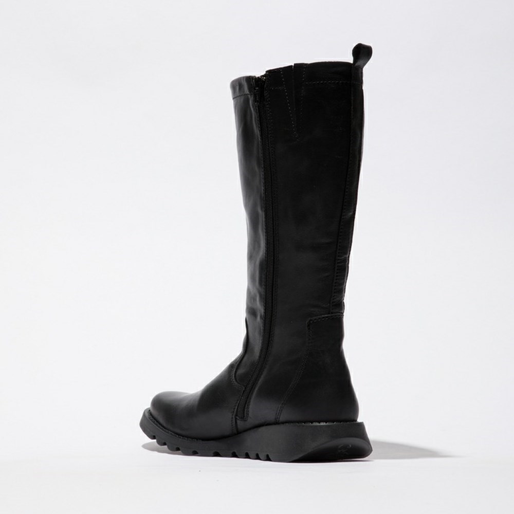 Black Fly London Upper Leather Women's Knee High Boots | USA56JABI