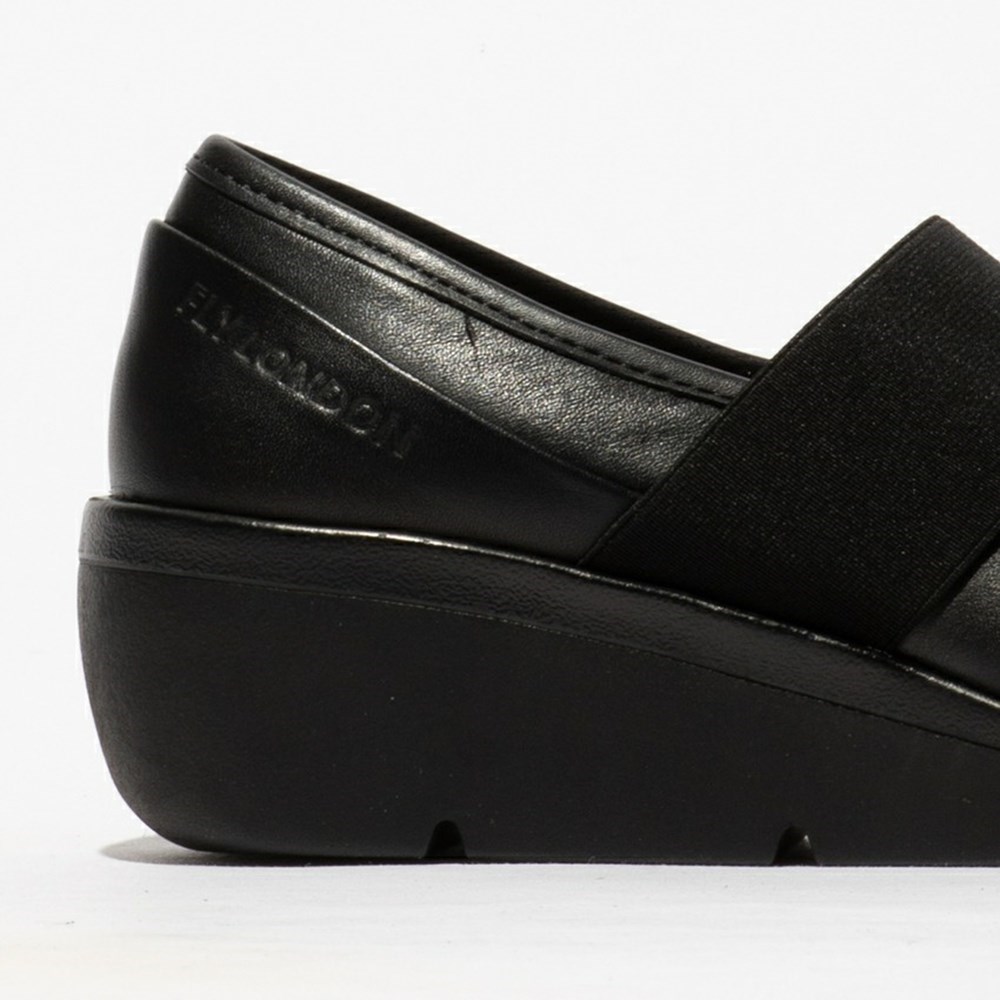 Black Fly London Upper Leather Women's Wedge | USA60RTAJ