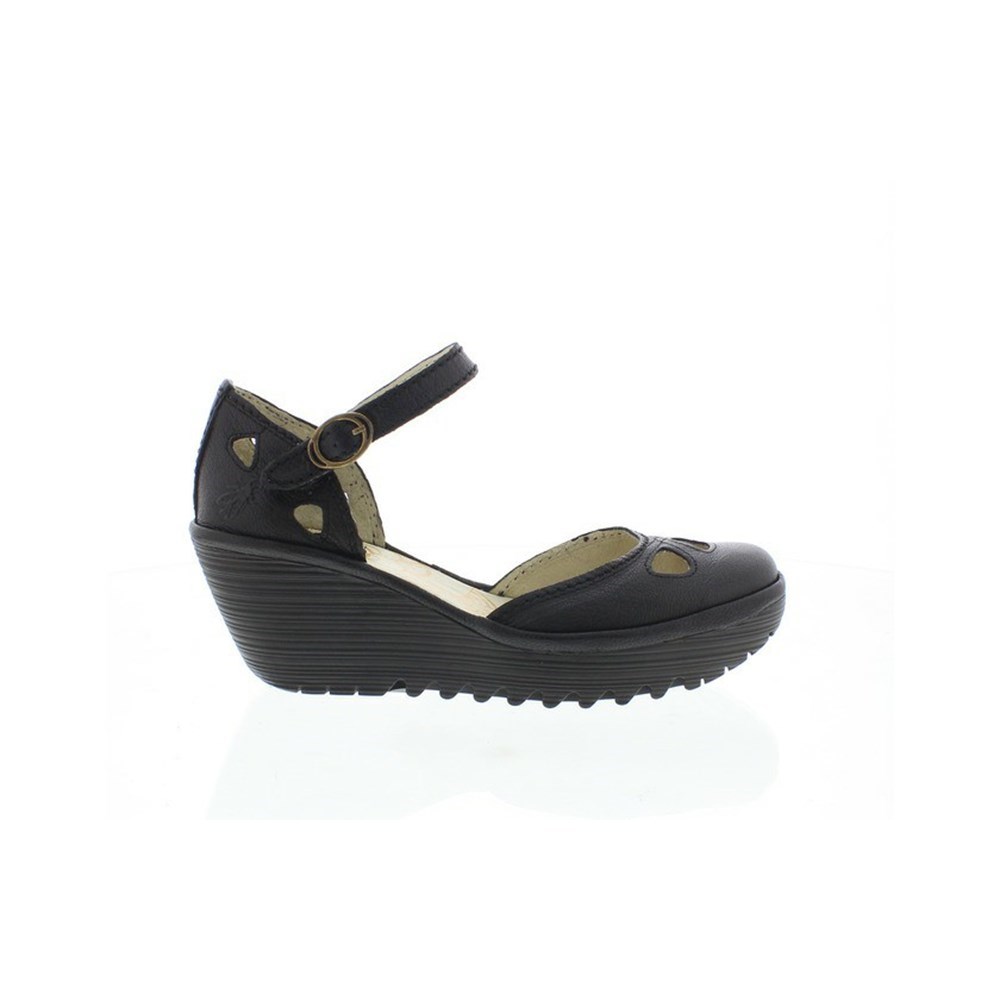 Black Fly London Upper Leather Yuna Women's Sandals | USA29NBDH