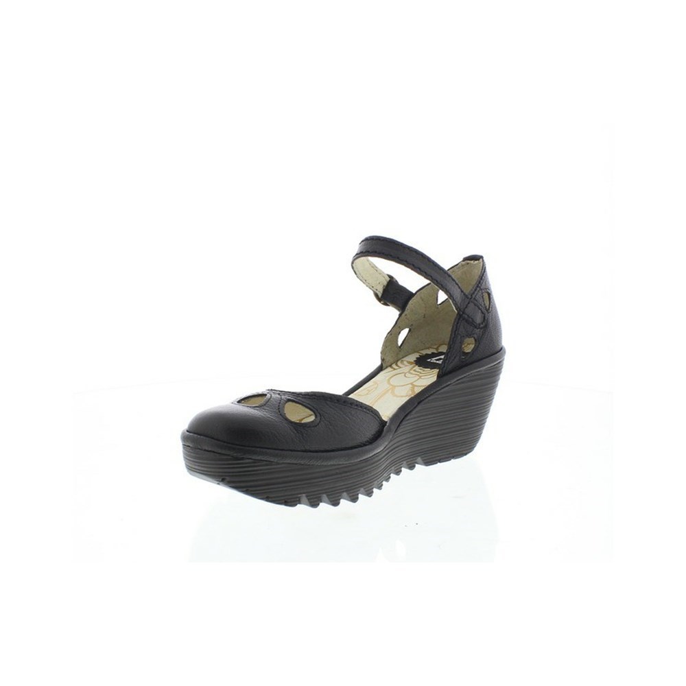 Black Fly London Upper Leather Yuna Women's Sandals | USA29NBDH