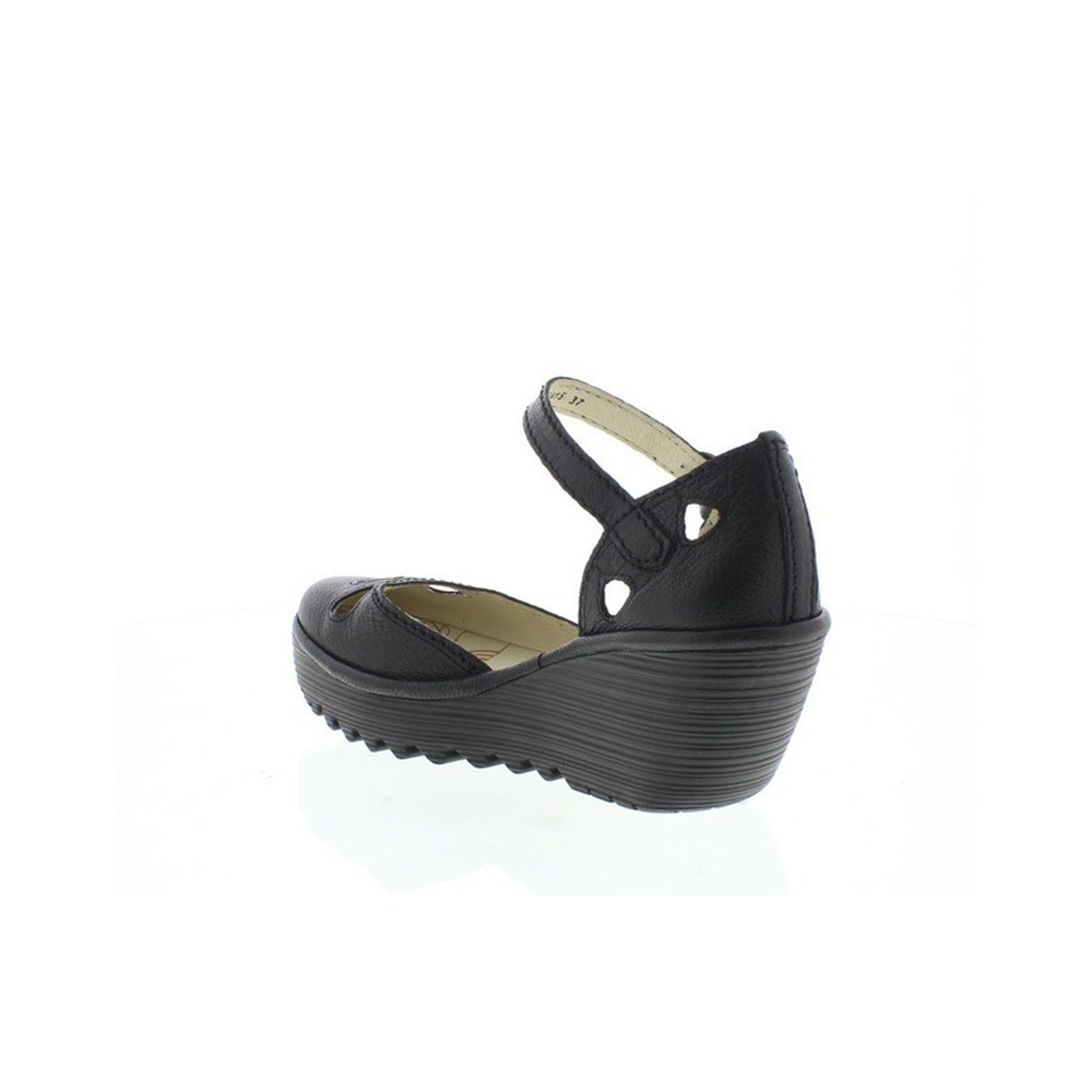 Black Fly London Upper Leather Yuna Women's Sandals | USA29NBDH