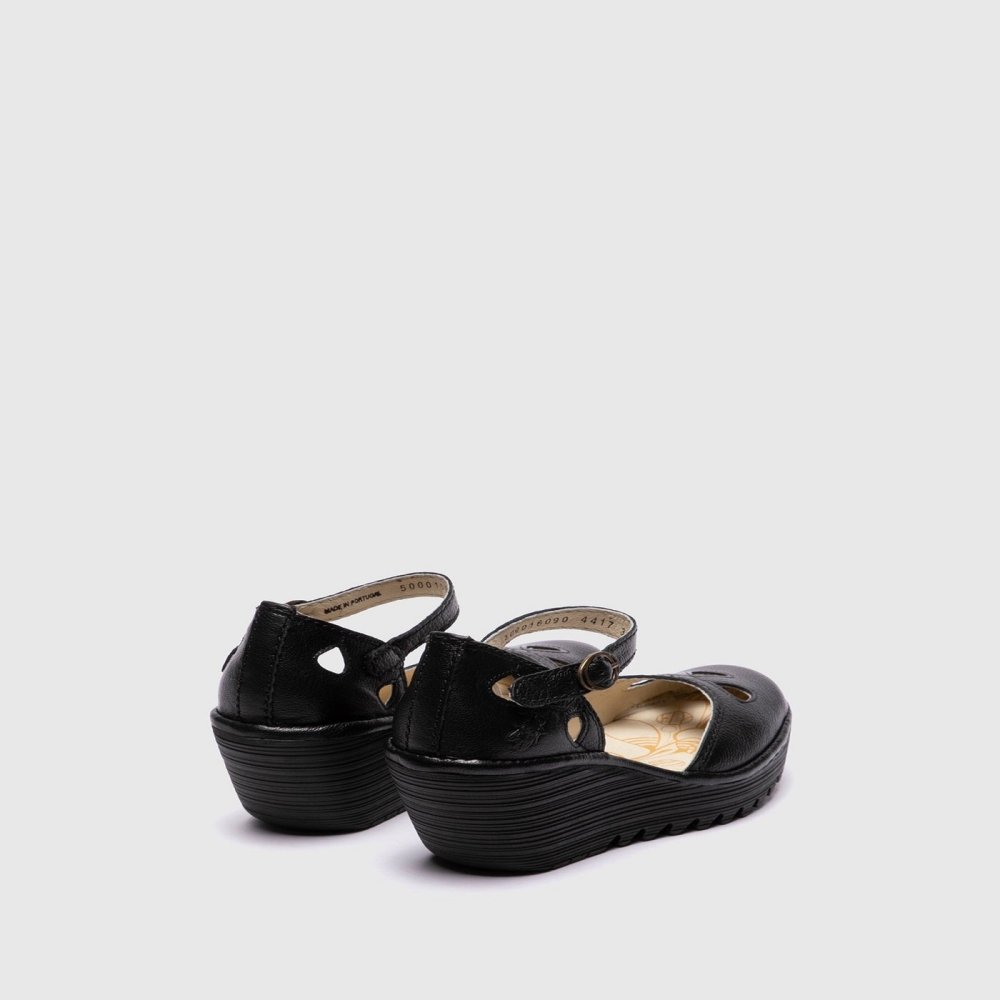 Black Fly London Wedge Women's Sandals | USA32BFHN