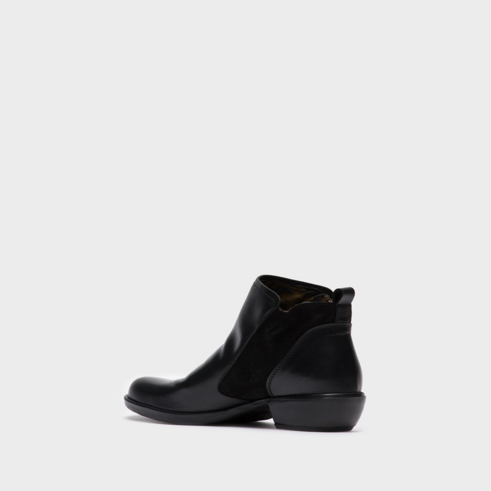 Black Fly London Zip Up MELI Women's Ankle Boots | USA74EKBP