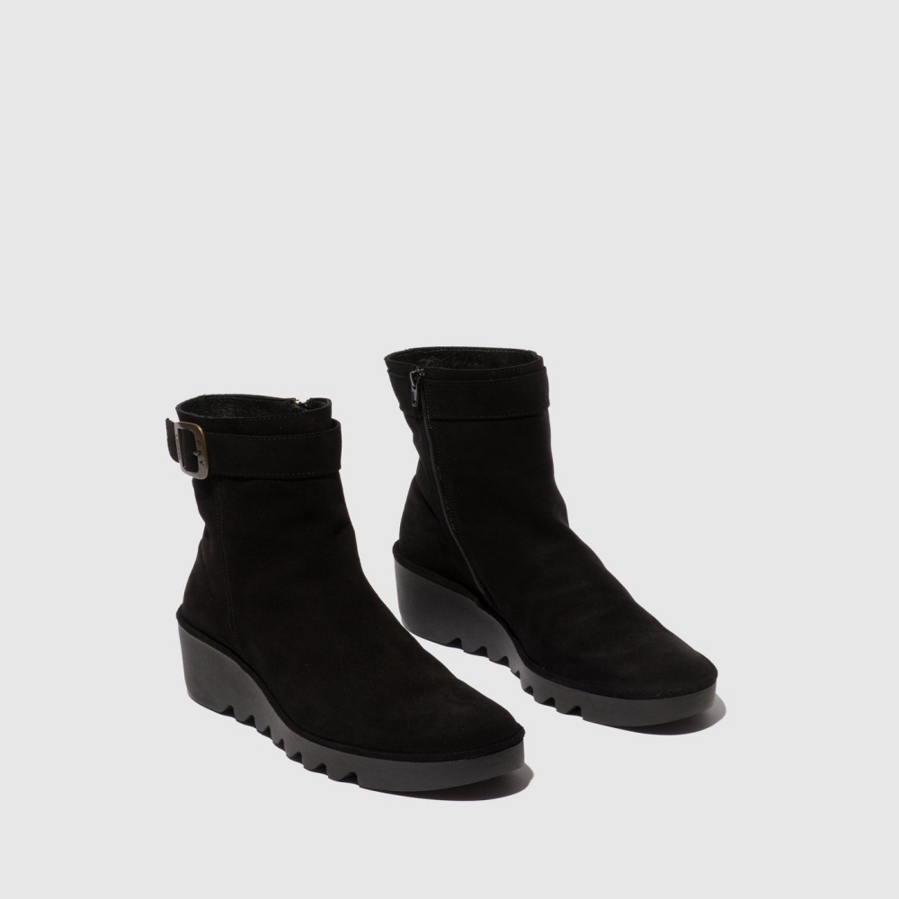 Black Fly London Zip Up Women's Ankle Boots | USA28IBNV