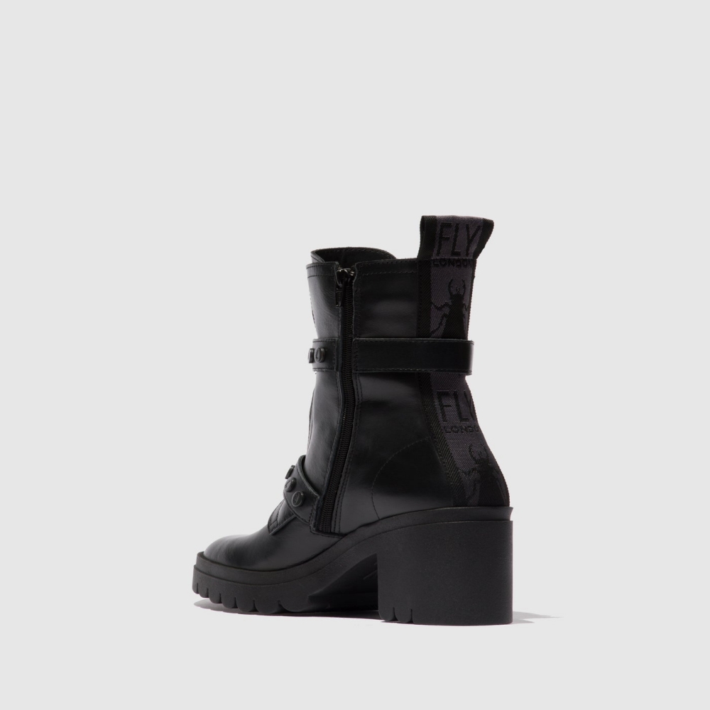 Black Fly London Zip Up Women's Ankle Boots | USA40ICKO