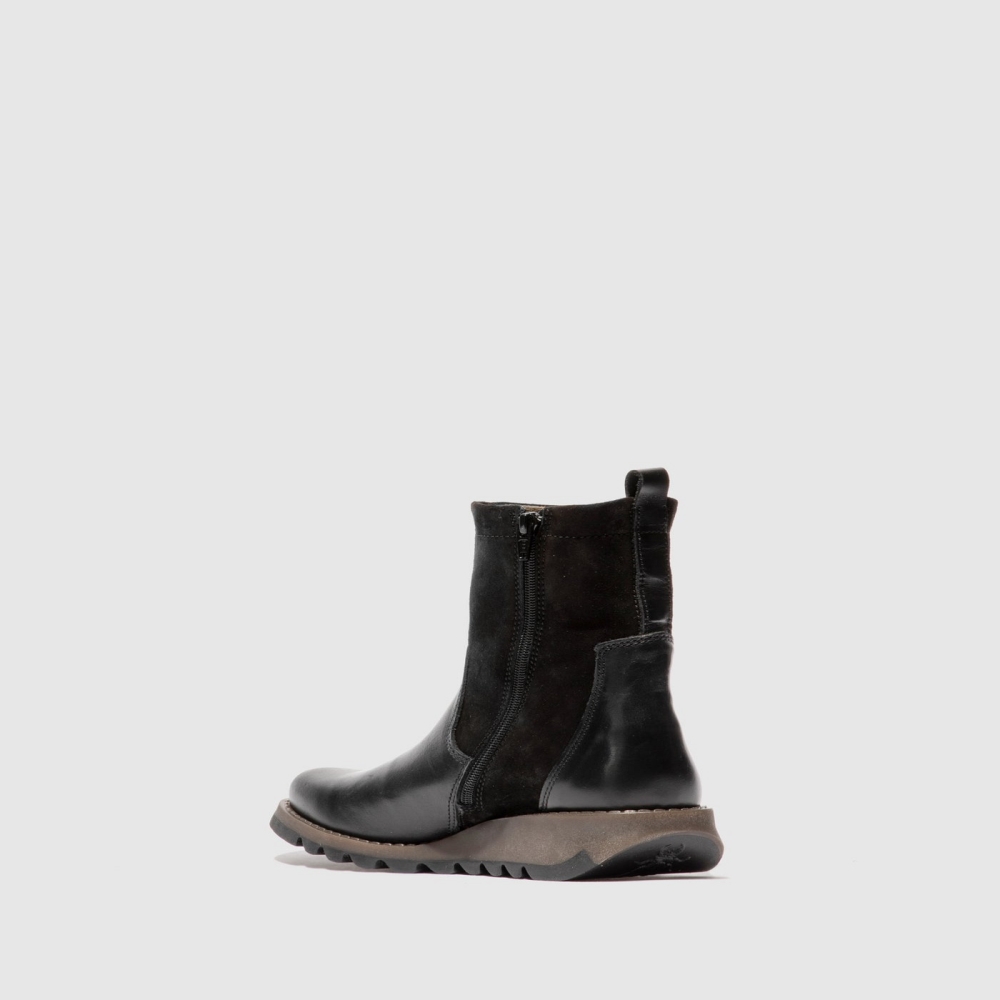 Black Fly London Zip Up Women's Boots | USA06IBMV