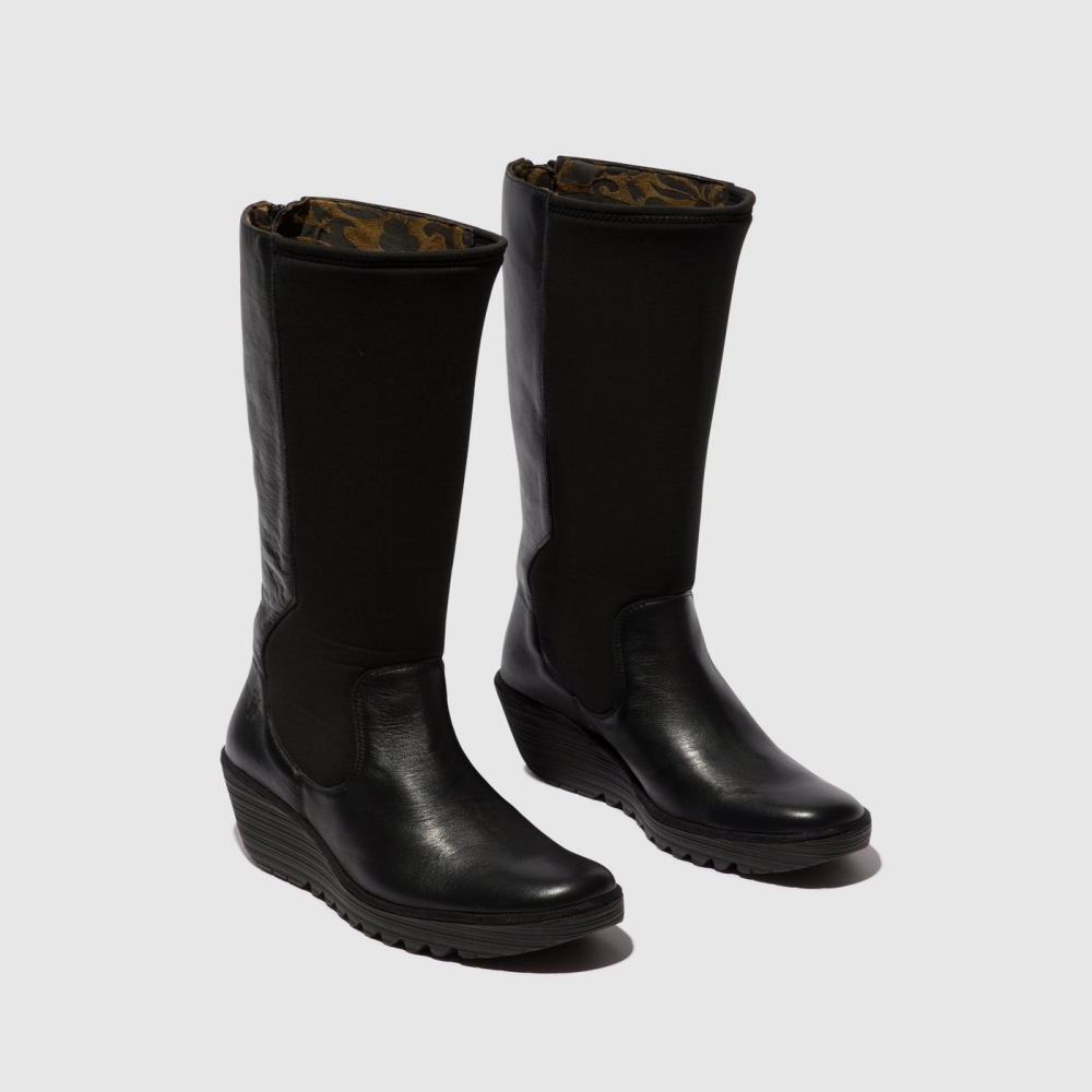 Black Fly London Zip Up Women's Boots | USA14YIAB