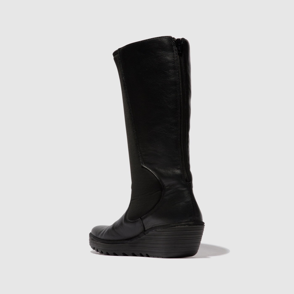 Black Fly London Zip Up Women's Boots | USA14YIAB