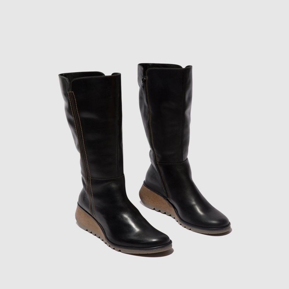 Black Fly London Zip Up Women's Boots | USA15DBVS