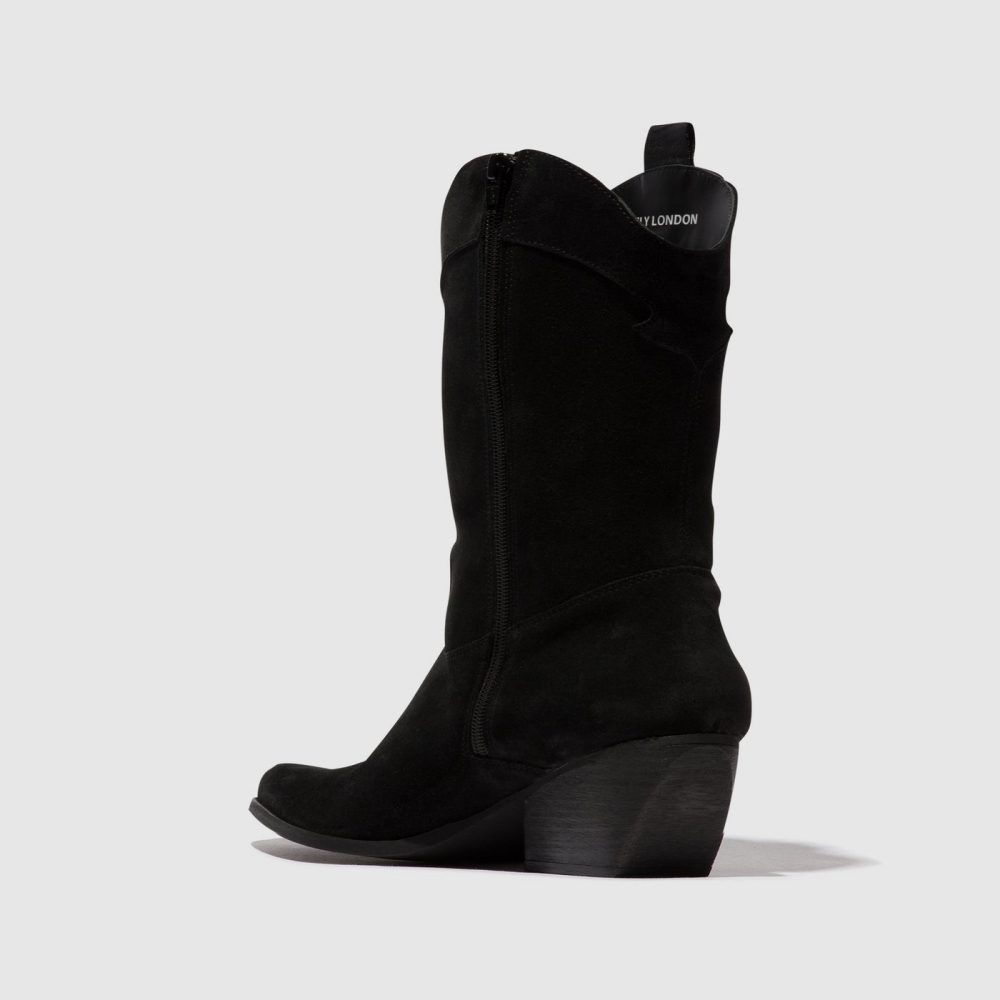 Black Fly London Zip Up Women's Boots | USA35MZPV