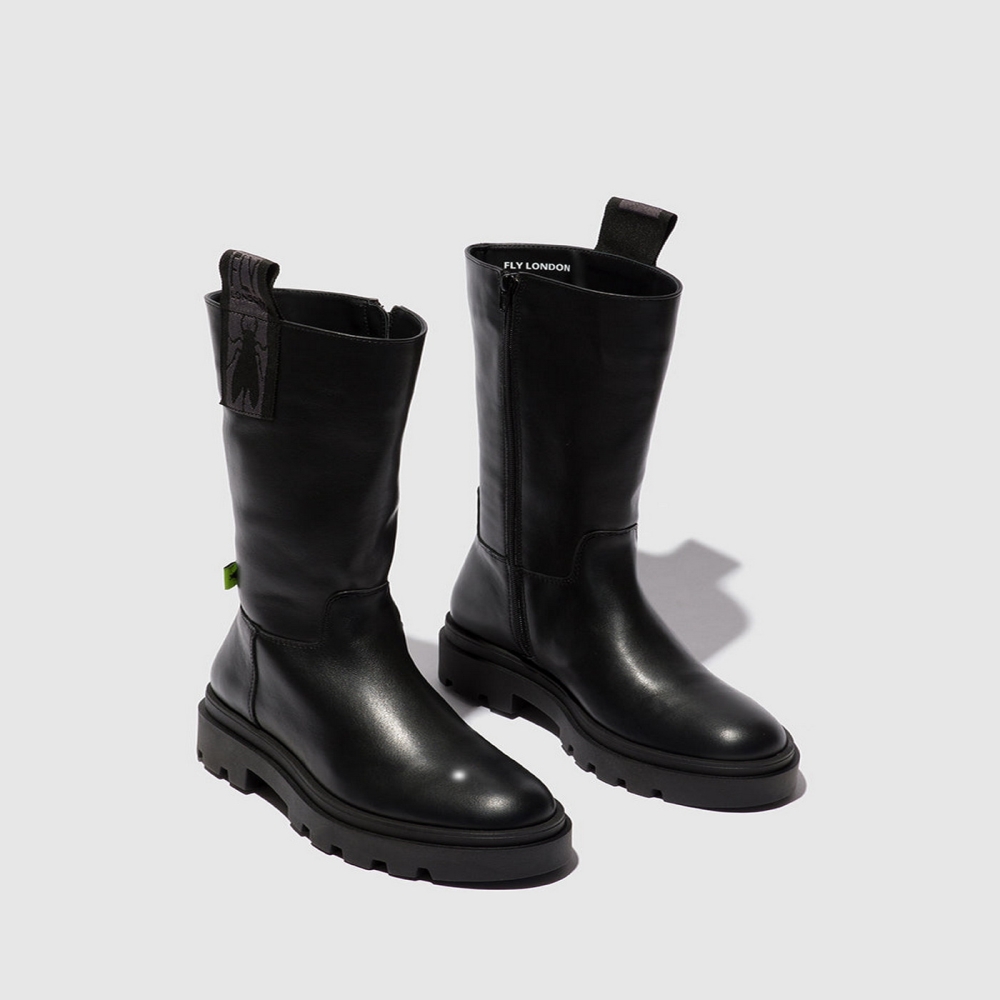 Black Fly London Zip Up Women's Boots | USA69HPTY