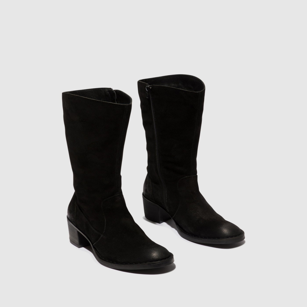 Black Fly London Zip Up Women's Boots | USA75ADZJ