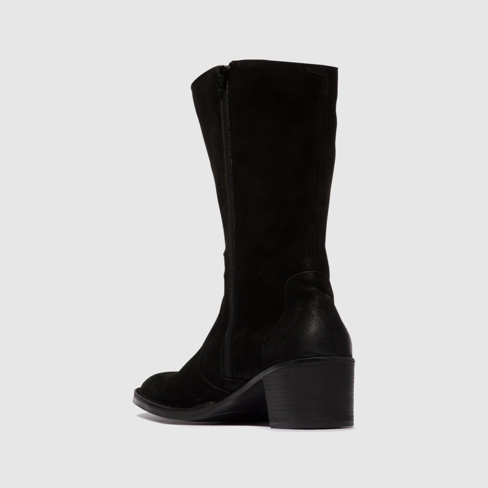 Black Fly London Zip Up Women's Boots | USA75ADZJ