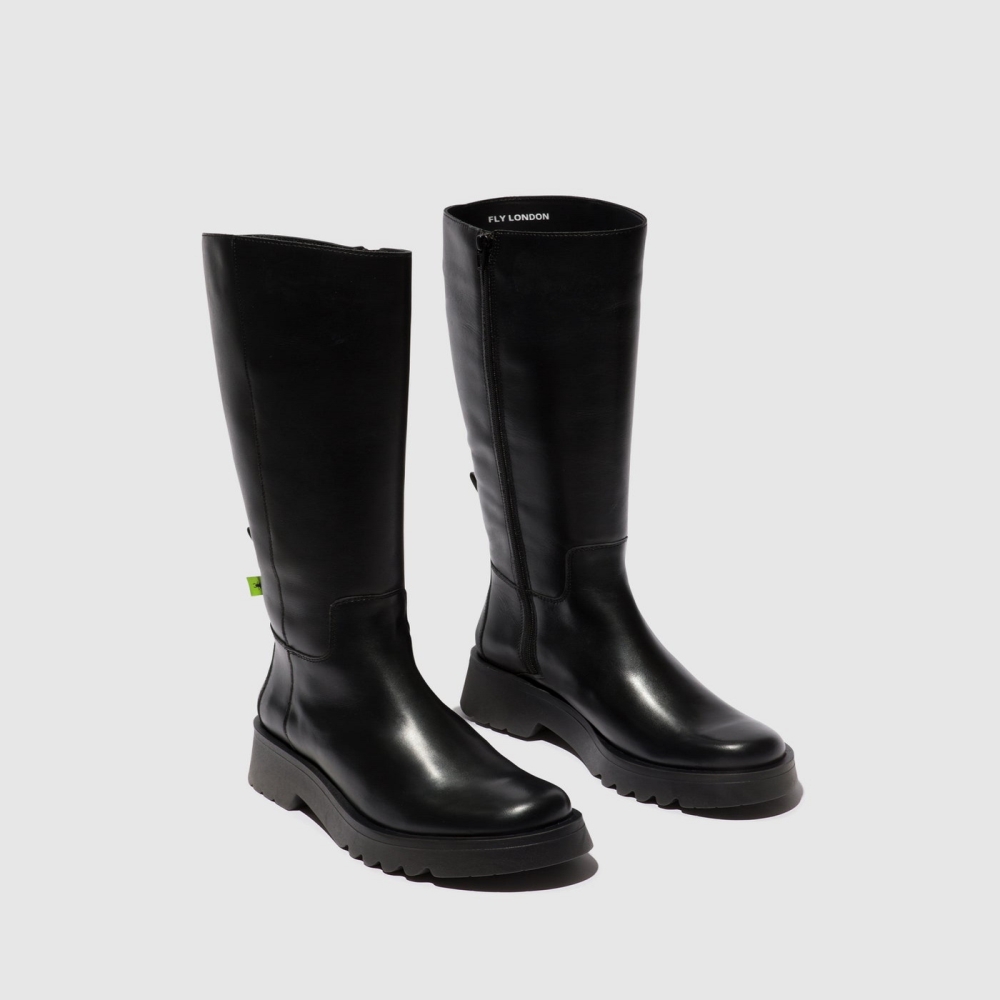 Black Fly London Zip Up Women's Boots | USA86NPXE