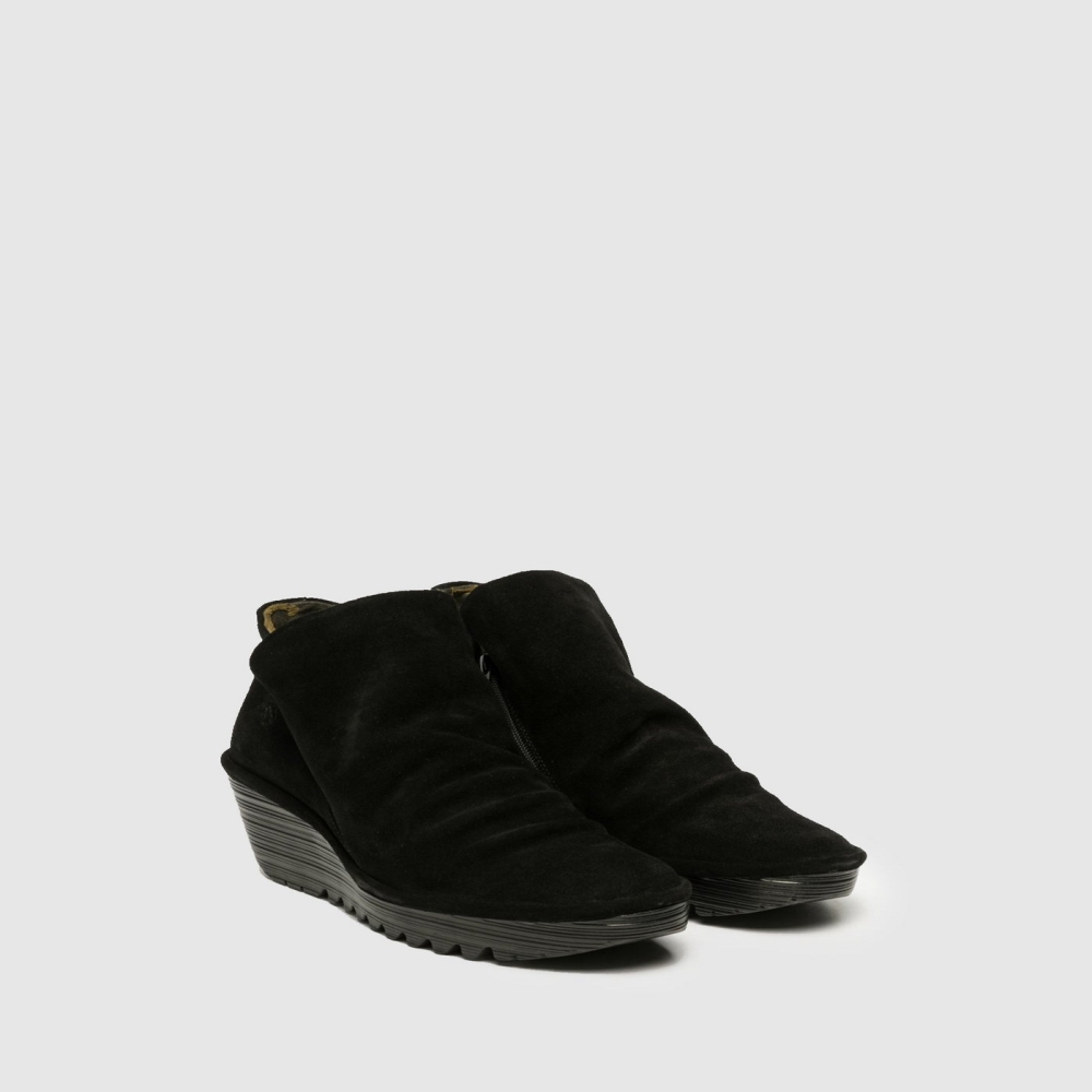 Black Fly London Zip Up YIP Women's Ankle Boots | USA14KQXV