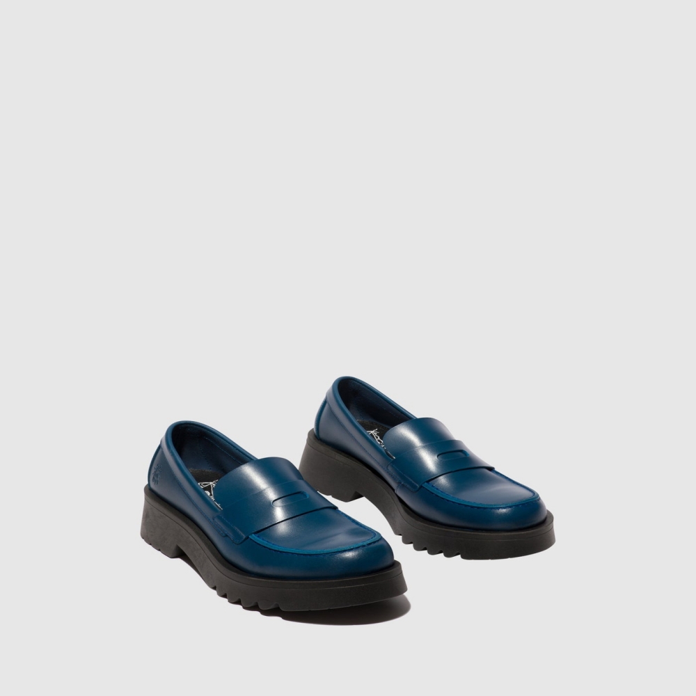 Blue Fly London Slip-on Women's Loafers | USA45YUVF