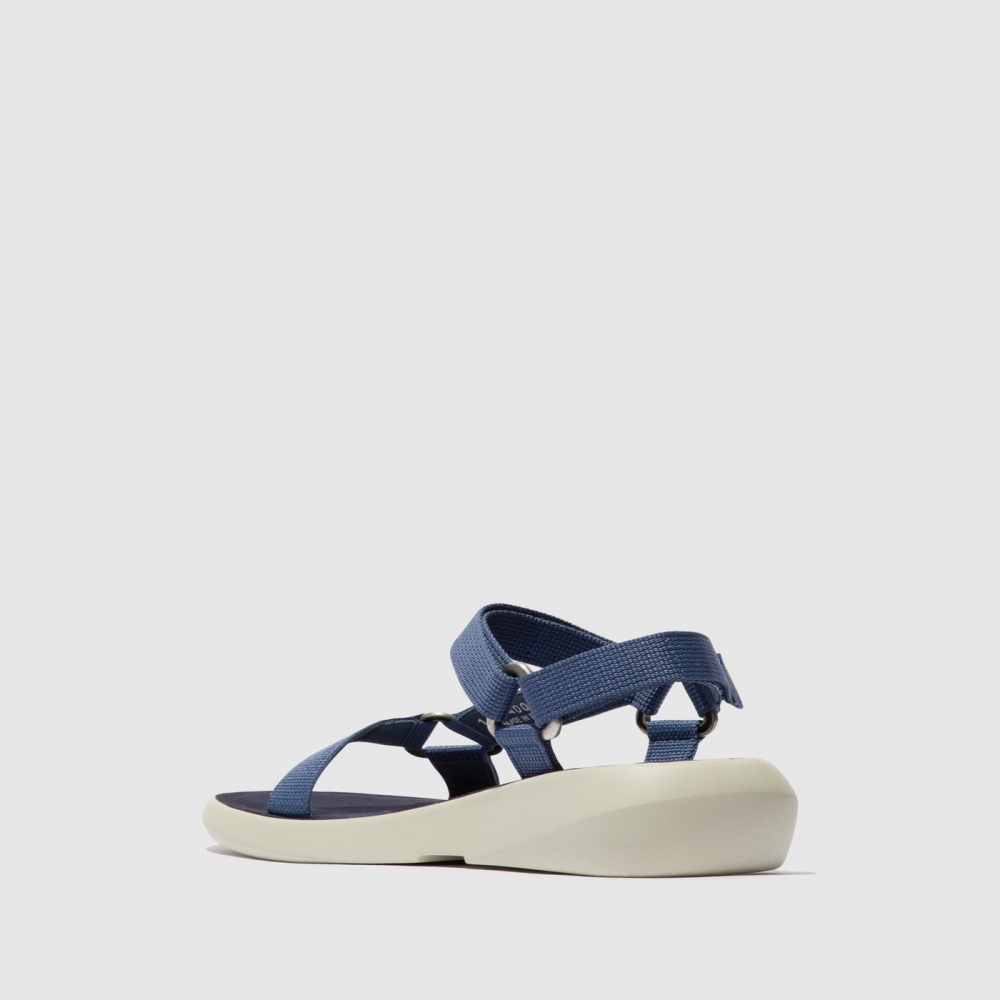 Blue Fly London T-Strap Women's Sandals | USA82MRJI