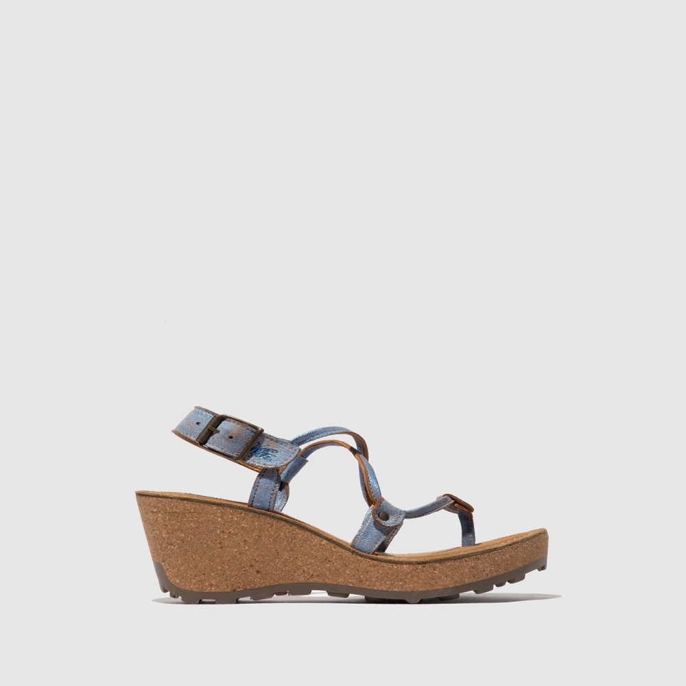 Blue Fly London T-Strap Women\'s Sandals | USA93IKNU