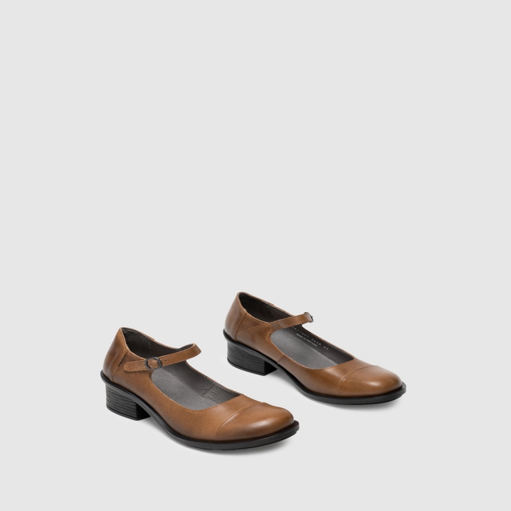 Brown Fly London Slip-on Women's Mary Jane Shoes | USA32UYLI