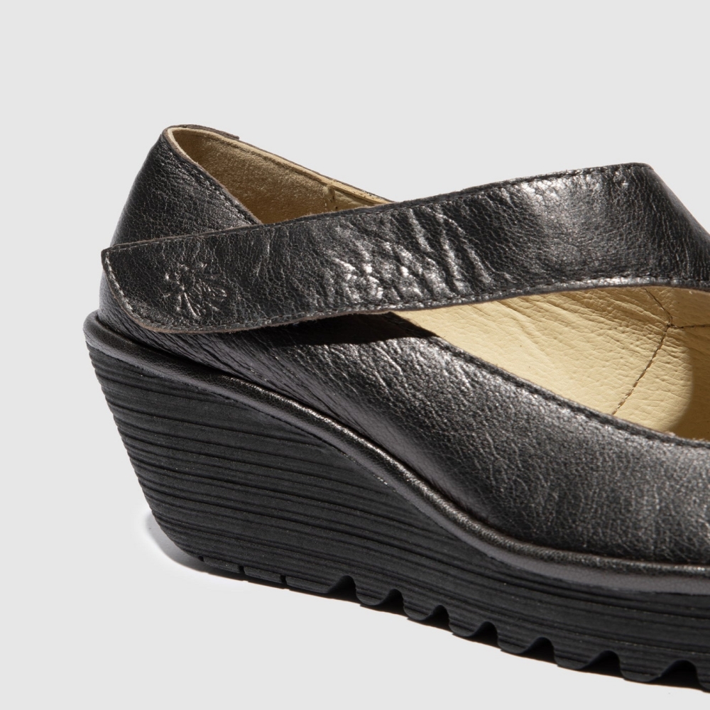 Deep Grey Fly London Wedge Women's Shoes | USA43RTON