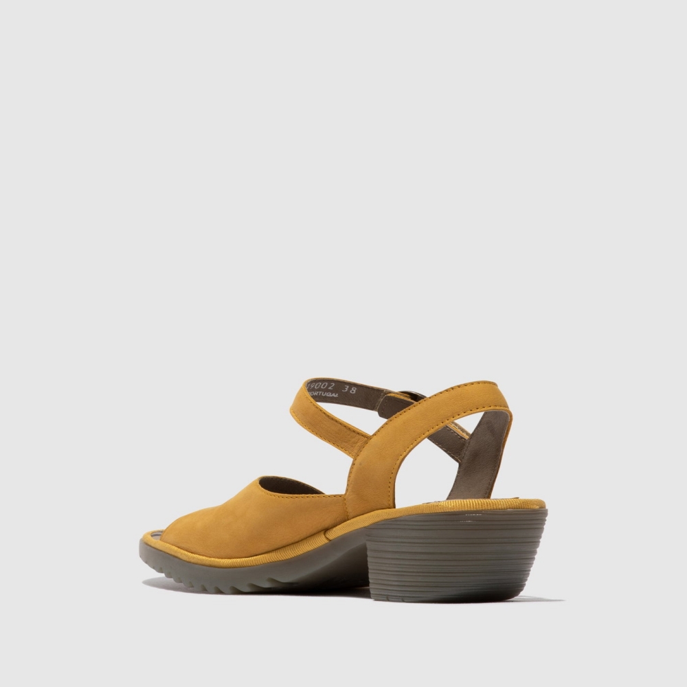 Deep Yellow Fly London Sling-Back Women's Sandals | USA18DTEW