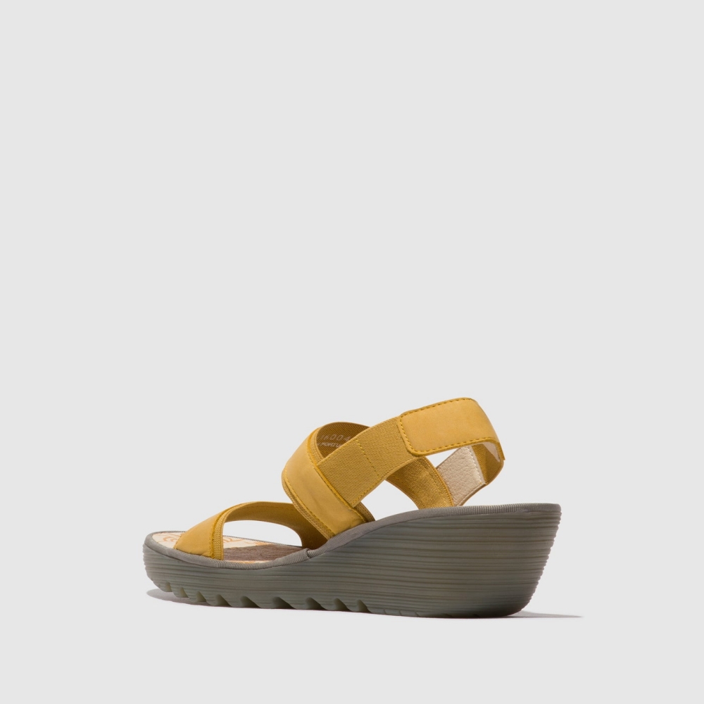 Deep Yellow Fly London Sling-Back Women's Sandals | USA42HXNW