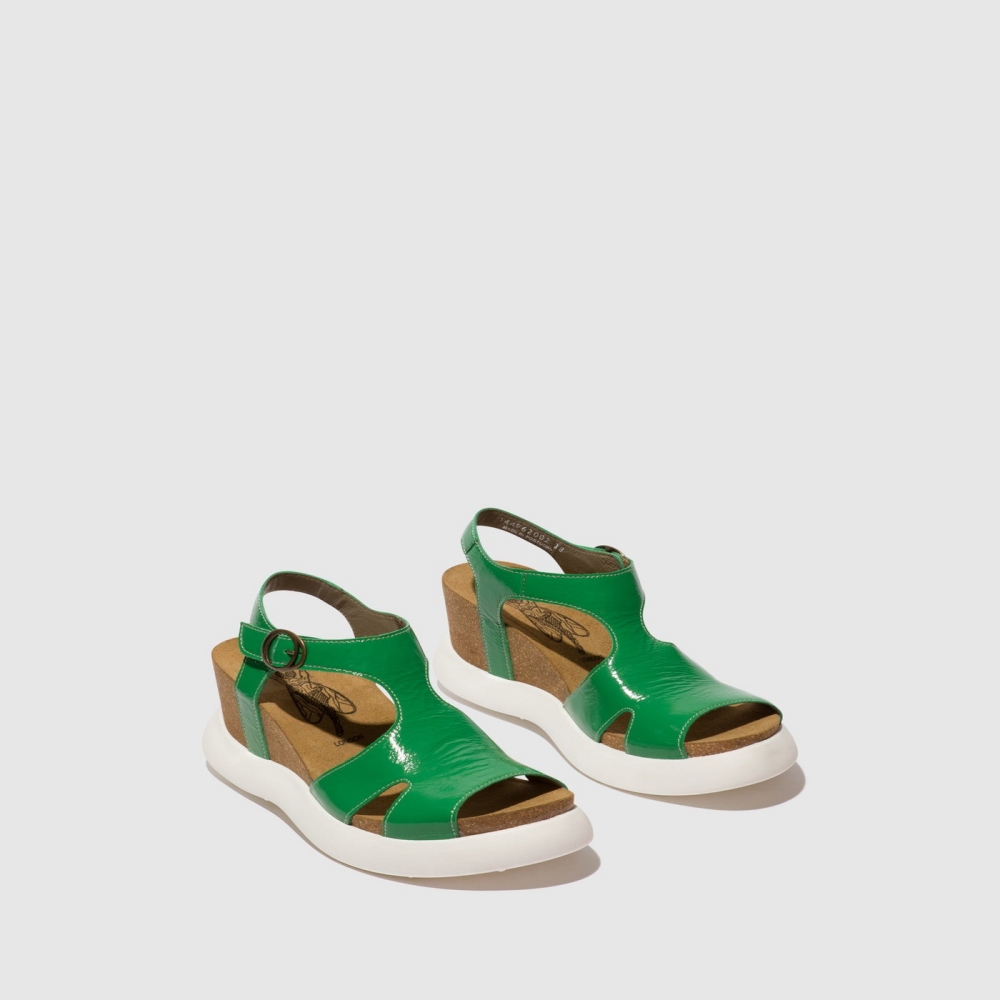 Green Fly London Buckle Women's Sandals | USA81KSRI