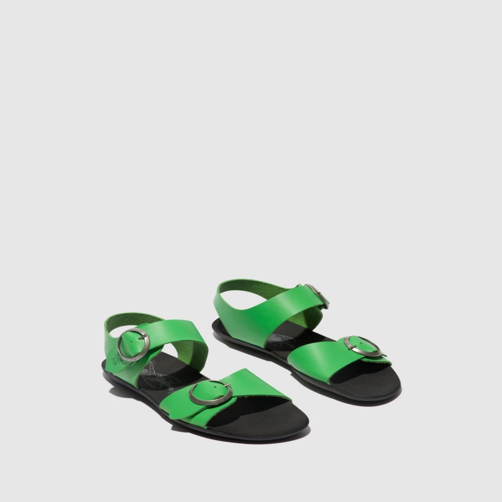 Green Fly London Buckle Women's Sandals | USA98BPDJ