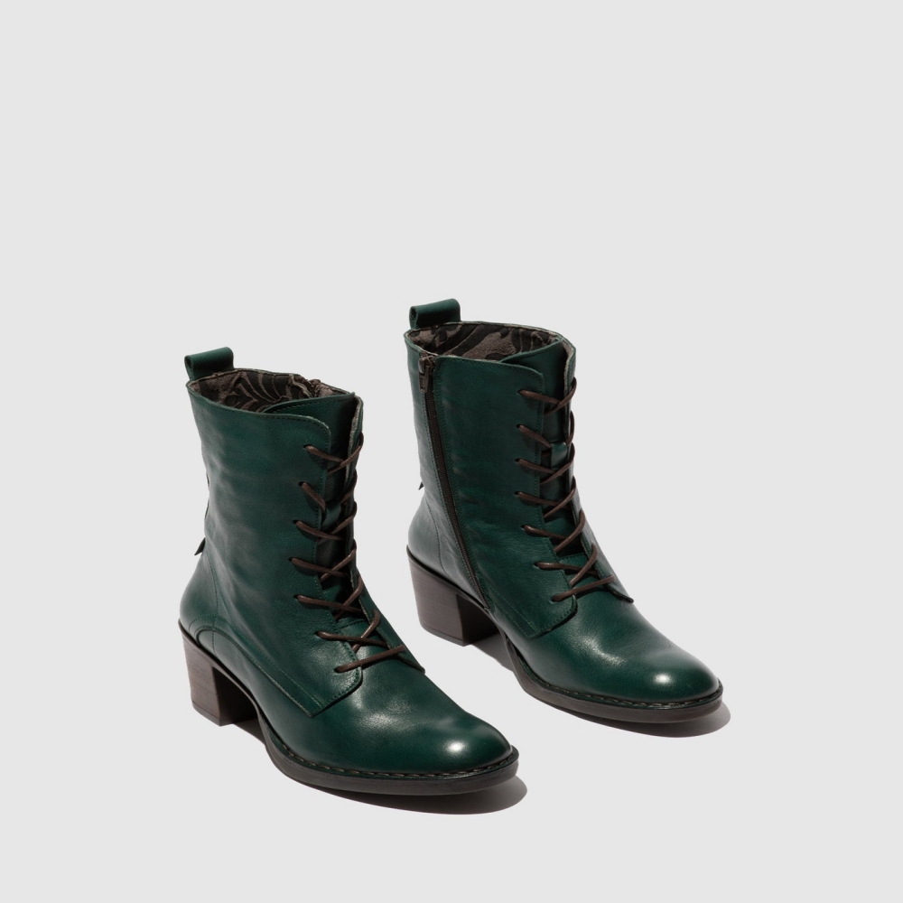 Green Fly London Lace-up Women's Ankle Boots | USA80KPWX