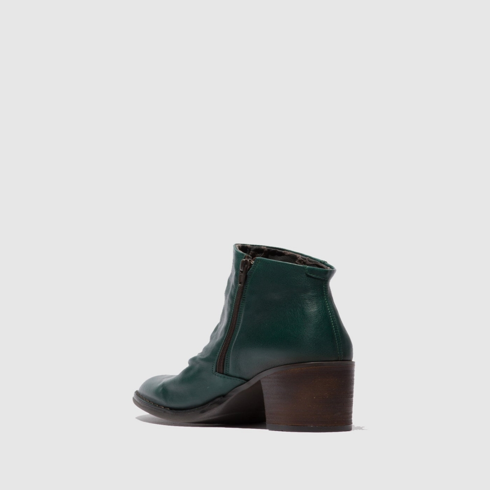 Green Fly London Zip Up Women's Ankle Boots | USA81NSJU