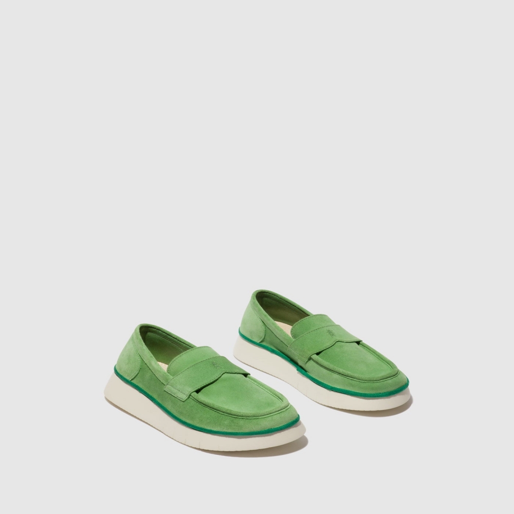 Light Green Fly London Slip-on Women's Shoes | USA05UMKG