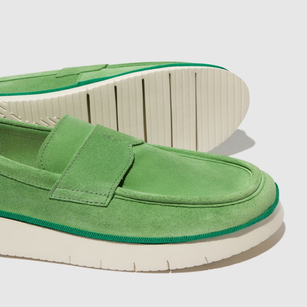 Light Green Fly London Slip-on Women's Shoes | USA05UMKG