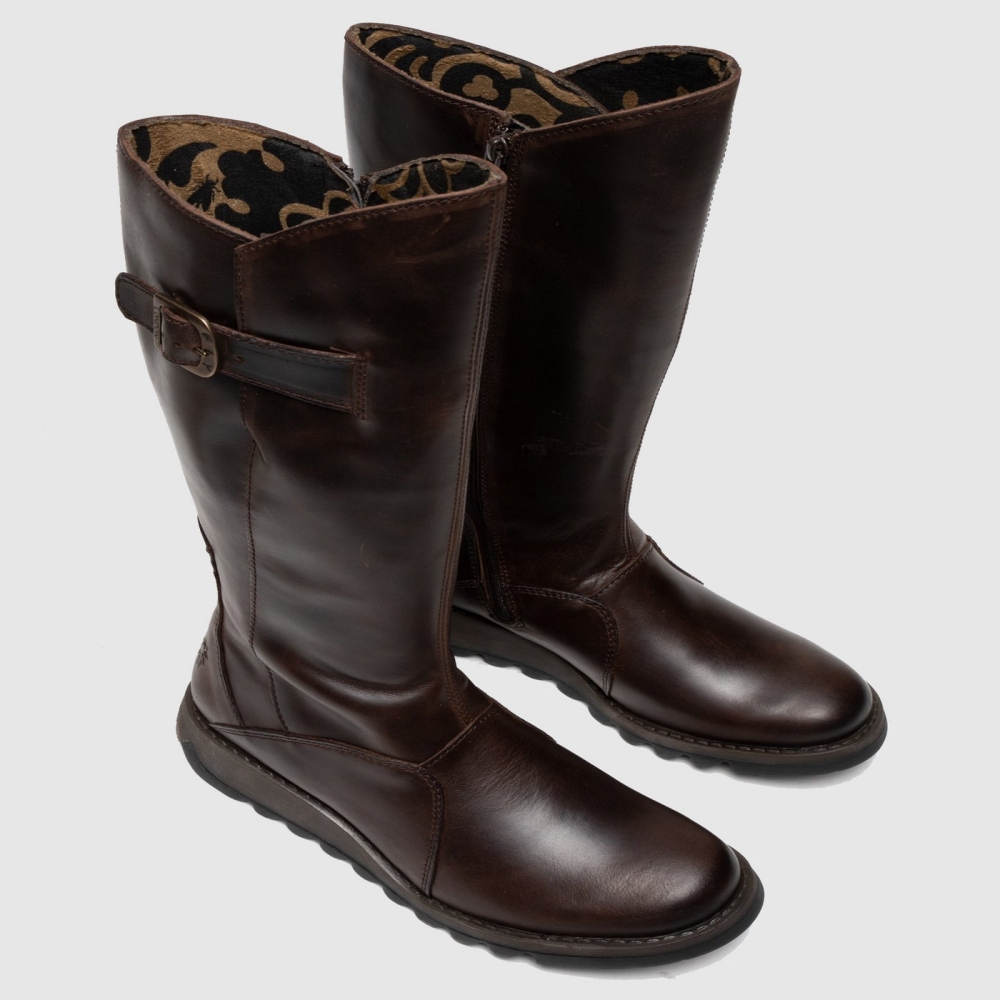 Mol Brown Fly London Zip Up MOL 2 Women's Boots | USA90OHFE