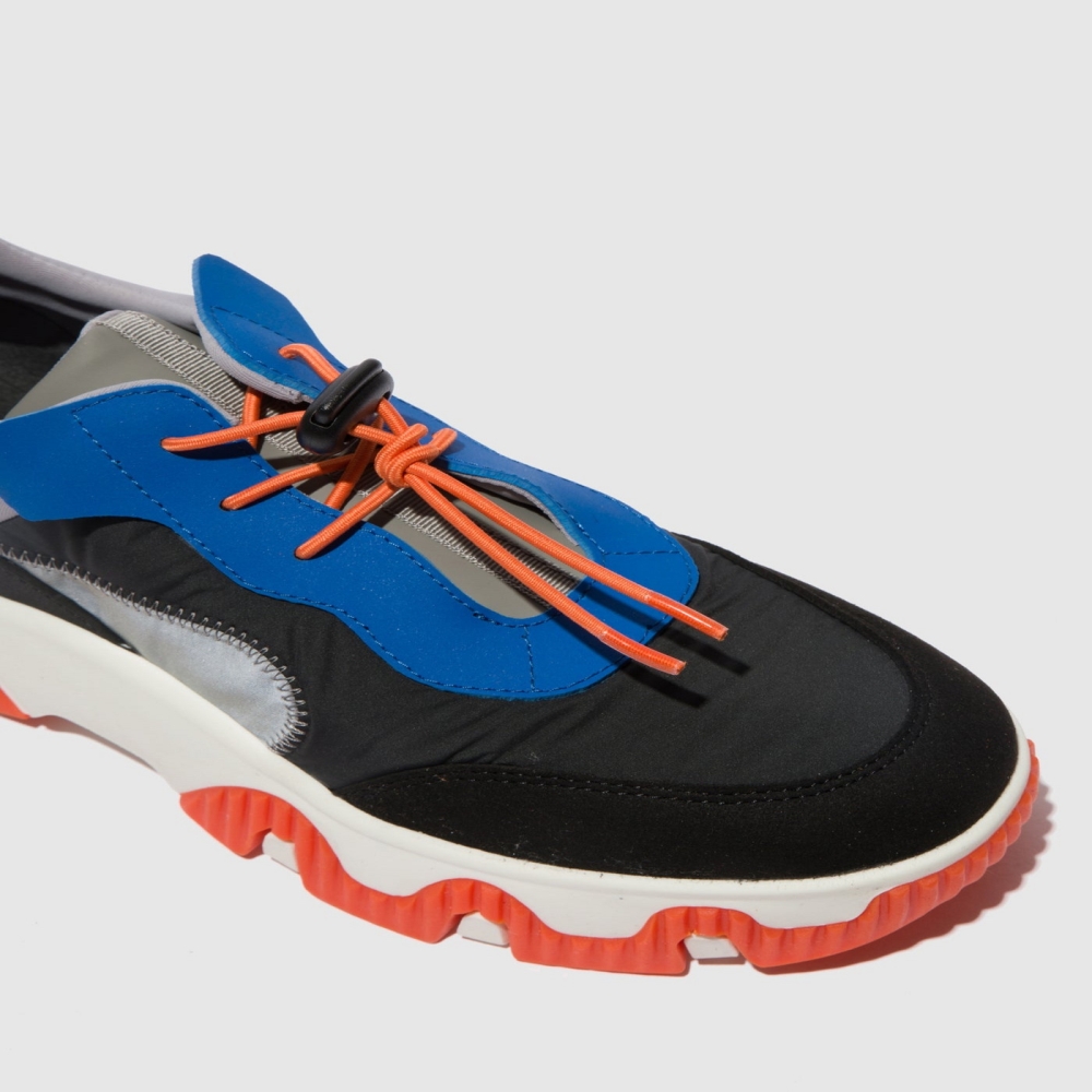 Multicolor Grey / Blue / Orange Fly London Elasticated Women's Trainers | USA03IWGA