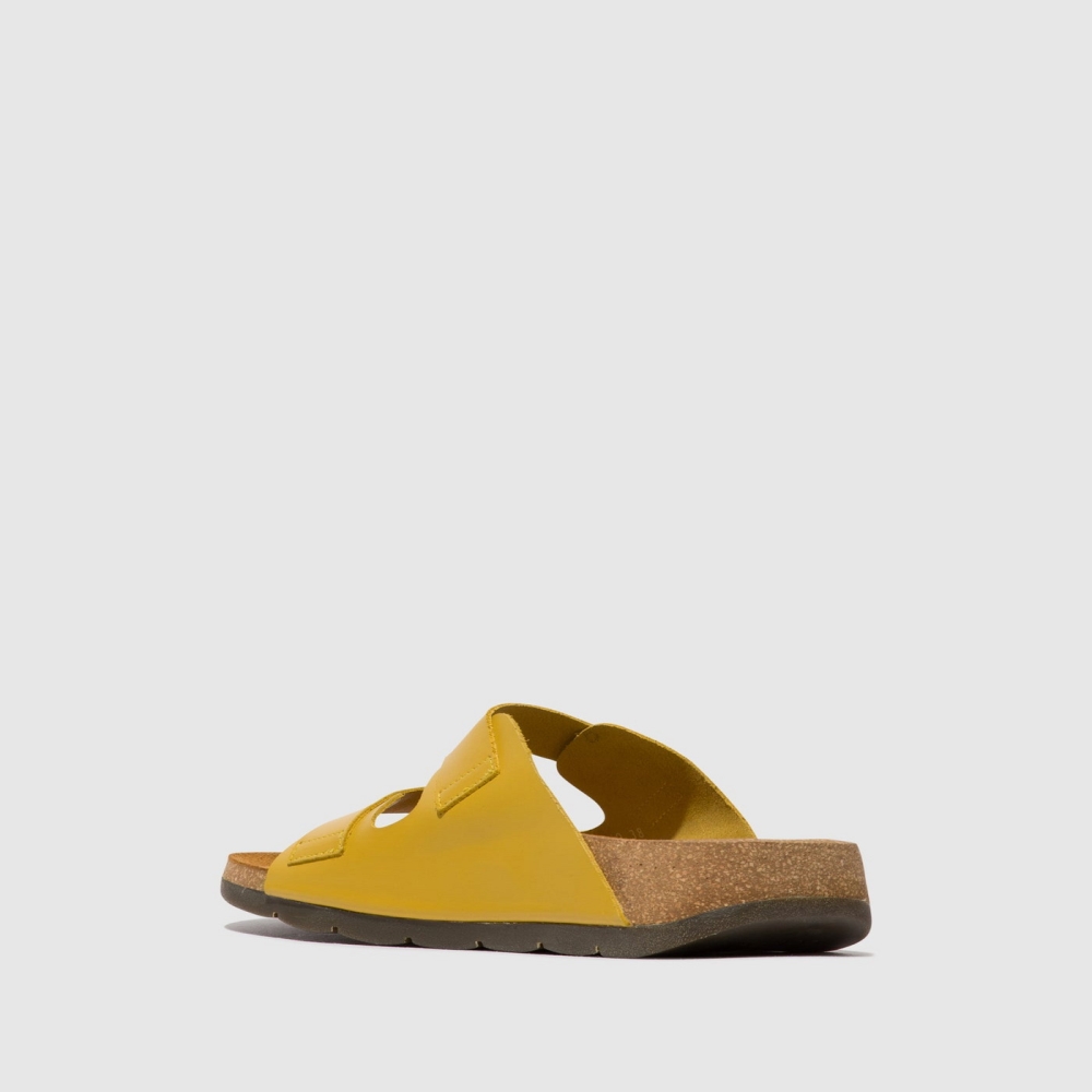 Mustard Fly London Buckle Women's Sandals | USA43CGBR