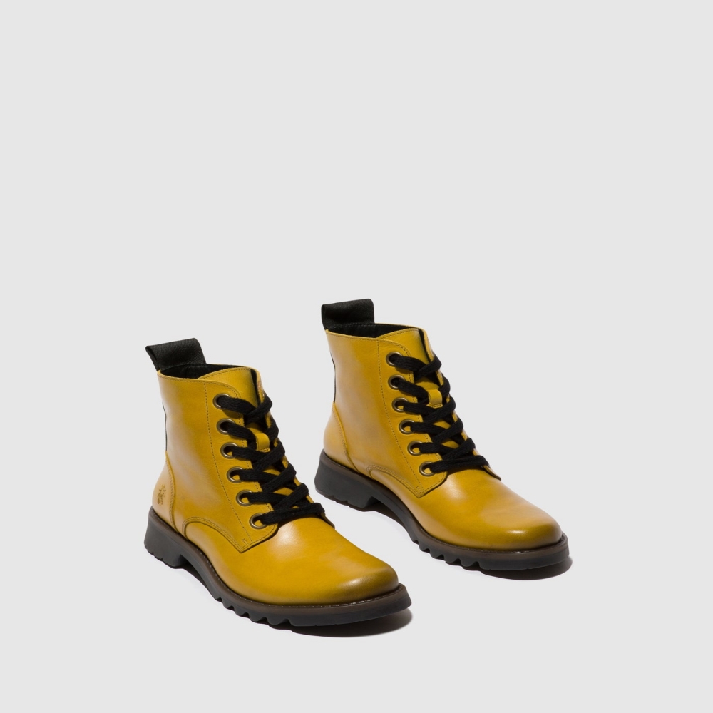 Mustard Fly London Lace-up Women's Ankle Boots | USA81DCYA