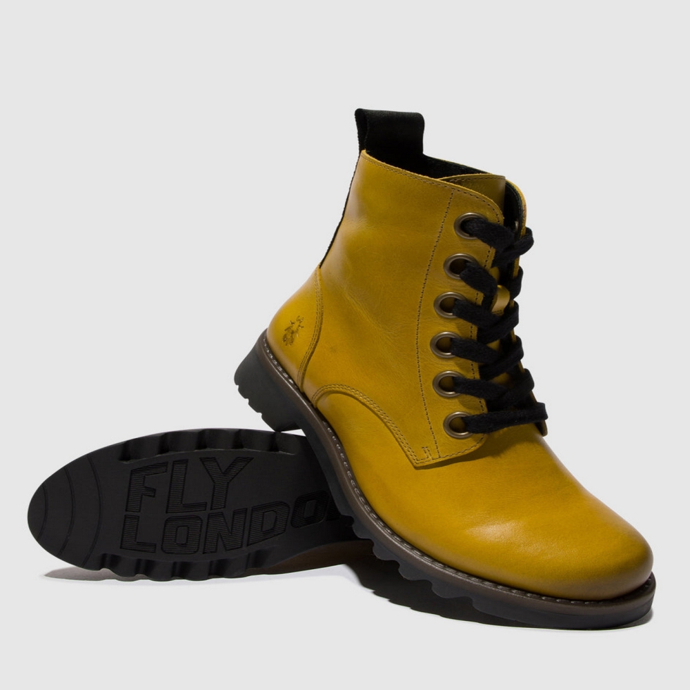 Mustard Fly London Lace-up Women's Ankle Boots | USA81DCYA